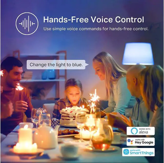 Alt view image 4 of 9 - Kasa Smart Light Bulbs, Full Color Changing Dimmable Smart WiFi Bulbs Compatible with Alexa and Google Home, A19, 9W 800 Lumens,2.4Ghz only, No Hub Required, 4-Pack (KL125P4)