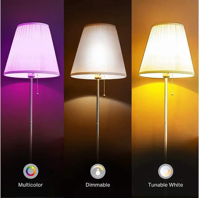 Alt view image 7 of 9 - Kasa Smart Light Bulbs, Full Color Changing Dimmable Smart WiFi Bulbs Compatible with Alexa and Google Home, A19, 9W 800 Lumens,2.4Ghz only, No Hub Required, 4-Pack (KL125P4)