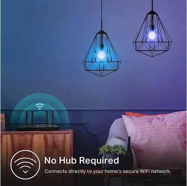 Alt view image 8 of 9 - Kasa Smart Light Bulbs, Full Color Changing Dimmable Smart WiFi Bulbs Compatible with Alexa and Google Home, A19, 9W 800 Lumens,2.4Ghz only, No Hub Required, 4-Pack (KL125P4)