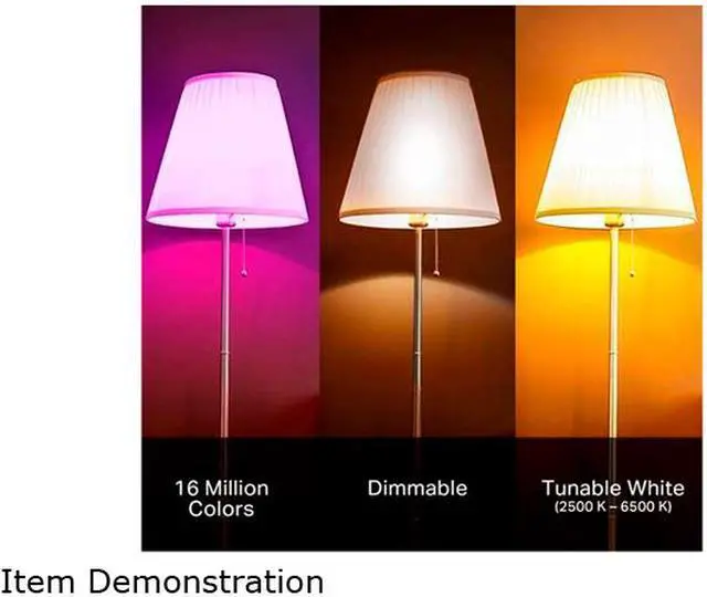 Alt view image 3 of 9 - Kasa Smart Bulbs, Full Color Changing Dimmable WiFi LED Light Bulb Compatible with Alexa and Google Home, A19, 9.5W 850 Lumens,2.4Ghz only, No Hub Required 4-Pack(KL130P4)