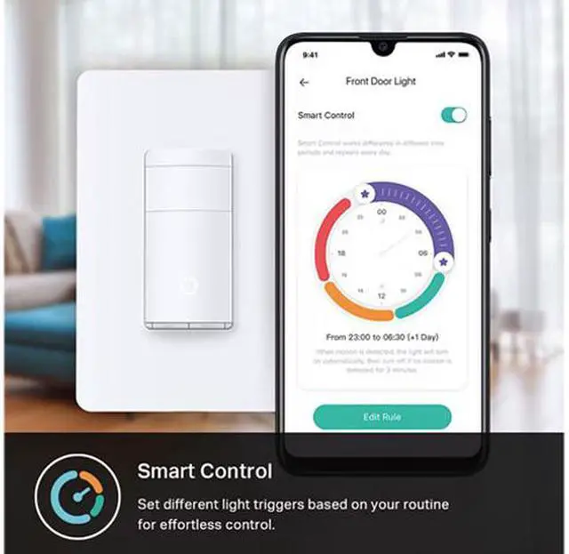 Alt view image 6 of 9 - Kasa Smart Motion Sensor Switch, Single Pole, Needs Neutral Wire, 2.4GHz Wi-Fi Light Switch, Works with Alexa & Google Assistant, UL Certified, No Hub Required (KS200M), White, 1-Pack