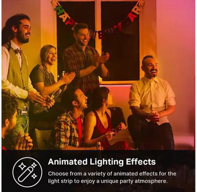 Alt view image 5 of 6 - Kasa Smart LED Light Strip, 50 Color Zones RGBIC, 16.4 ft. Wi-Fi LED Strip Works with Alexa, Google Assistant & SmartThings, High Brightness with 16 Million Colors, Trimmable (KL420L5)