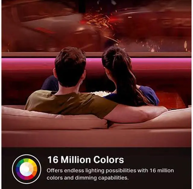 Alt view image 7 of 6 - Kasa Smart LED Light Strip, 50 Color Zones RGBIC, 16.4 ft. Wi-Fi LED Strip Works with Alexa, Google Assistant & SmartThings, High Brightness with 16 Million Colors, Trimmable (KL420L5)