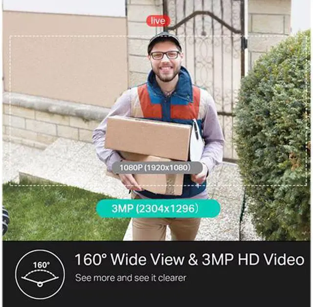 Alt view image 5 of 6 - Kasa Smart Video Doorbell Camera Wired with Chime, 3MP 2K Resolution, Person Detection, 2-Way Audio, Real-Time Notification, Cloud & SD Card Storage, Alexa & Google Assistant Compatible (KD110)