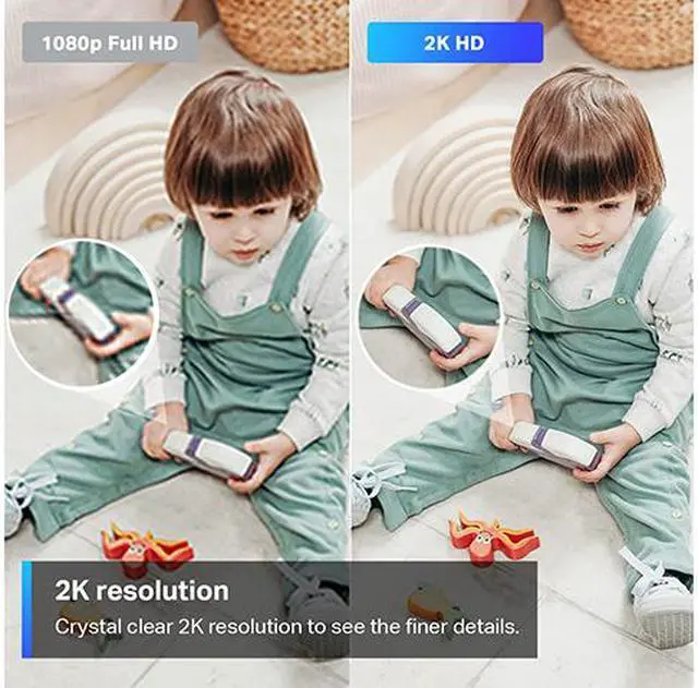 Alt view image 3 of 6 - TP-Link Tapo 2K Security Camera for Baby Monitor, Dog Camera w/ Motion Detection, 2-Way Audio, Night Vision, Cloud &SD Card Storage (Up to 256 GB), Works with Alexa & Google Home, 2-Pack (C110P2)