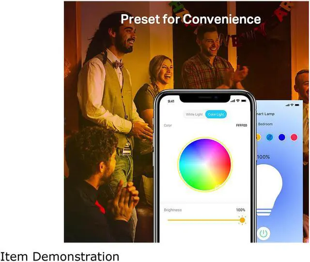 Alt view image 4 of 6 - TP-Link Tapo Smart Light Bulbs, 16M Colors RGBW, Dimmable, Compatible with Alexa and Google Home, A19, 60W Equivalent, 800LM CRI>90, 2.4GHz WiFi only, No Hub Required, Tapo L530E(4-Pack)
