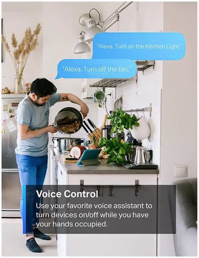 Alt view image 4 of 5 - TP-Link Tapo Smart Plug Mini 15A, Smart Home Wi-Fi Plug, Super Easy Setup, Compatible with Alexa & Google Home, No Hub Required, UL Certified, 2.4G WiFi Only, White, Tapo P105(4-Pack)