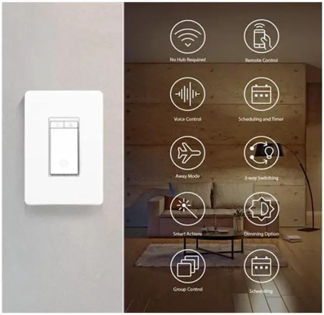 Alt view image 7 of 7 - Kasa Smart 3 Way Dimmer Switch KIT, Dimmable Light Switch Compatible with Alexa, Google Assistant and SmartThings, Neutral Wire Needed, 2.4GHz, ETL Certified, No Hub Required (KS230 KIT_V2), White