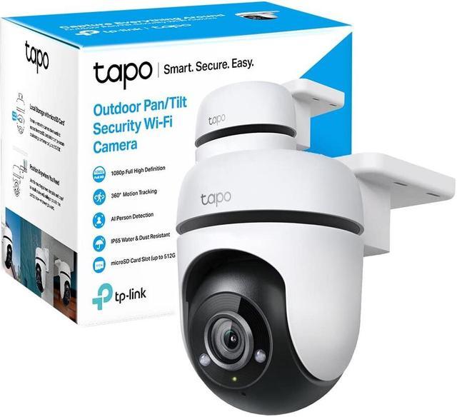 TP-Link Tapo 1080P Outdoor Wired Pan/Tilt Security Wi-Fi Camera, 360°