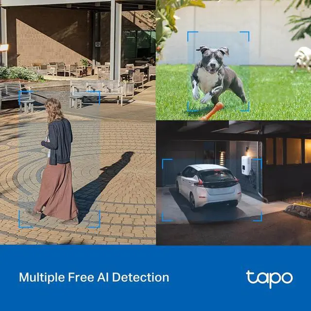 Alt view image 5 of 9 - TP-Link Tapo 2K QHD Outdoor Pan/Tilt Wi-Fi Security Camera, 360° View, Motion Tracking, Color Night Vision, Free Person/Vehicle/Motion Detection, Cloud & SD Card Storage, 24/7 Recording (Tapo C520WS)