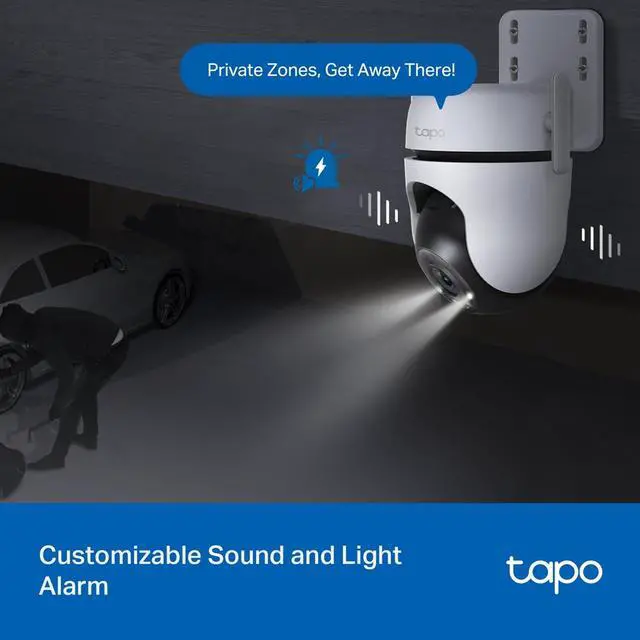 Alt view image 6 of 9 - TP-Link Tapo 2K QHD Outdoor Pan/Tilt Wi-Fi Security Camera, 360° View, Motion Tracking, Color Night Vision, Free Person/Vehicle/Motion Detection, Cloud & SD Card Storage, 24/7 Recording (Tapo C520WS)
