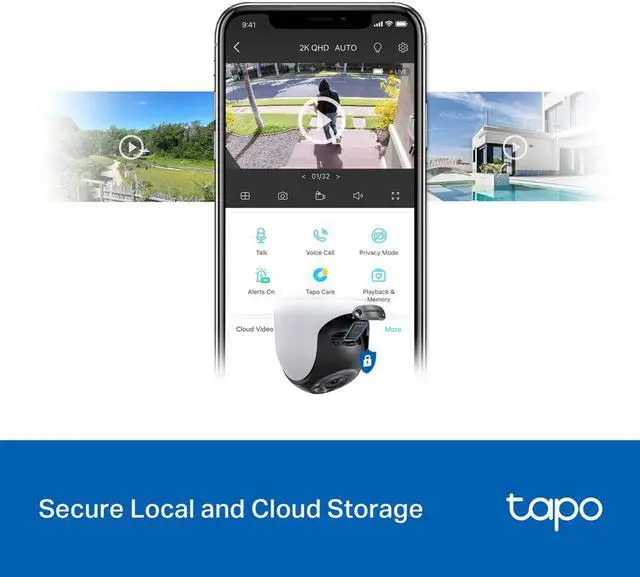 Alt view image 9 of 9 - TP-Link Tapo 2K QHD Outdoor Pan/Tilt Wi-Fi Security Camera, 360° View, Motion Tracking, Color Night Vision, Free Person/Vehicle/Motion Detection, Cloud & SD Card Storage, 24/7 Recording (Tapo C520WS)