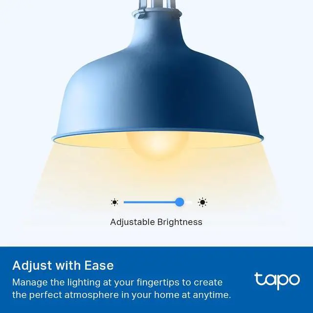 Alt view image 3 of 7 - TP-Link Tapo Smart Light Bulbs, 800 Lumens (60W Equivalent), 2700K Soft Warm White LED Bulb, Dimmable, Compatible with Alexa and Google Home, No Hub Required, A19 E26, Tapo L510E(4-Pack)