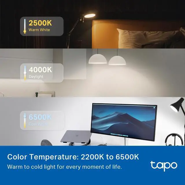 Alt view image 5 of 8 - TP-LINK Tapo L535E Smart WiFi Light Bulb, Matter-Certified, Multicolor | Pack of 2