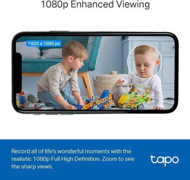Alt view image 6 of 6 - TP-Link Tapo Smart Home Security WiFi Camera, Records in 1080p (Full HD) | Up to 40 ft Night Vision | Up to 512 GB microSD Card Slot | C100(4-Pack)