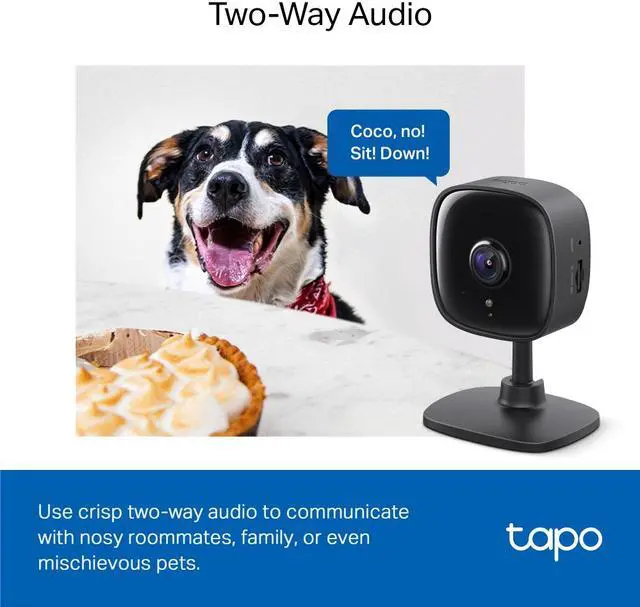 Alt view image 3 of 6 - TP-Link Tapo Smart Home Security WiFi Camera, Records in 1080p (Full HD) | Up to 40 ft Night Vision | Up to 512 GB microSD Card Slot | Works w/Alexa and Google (Tapo C101)