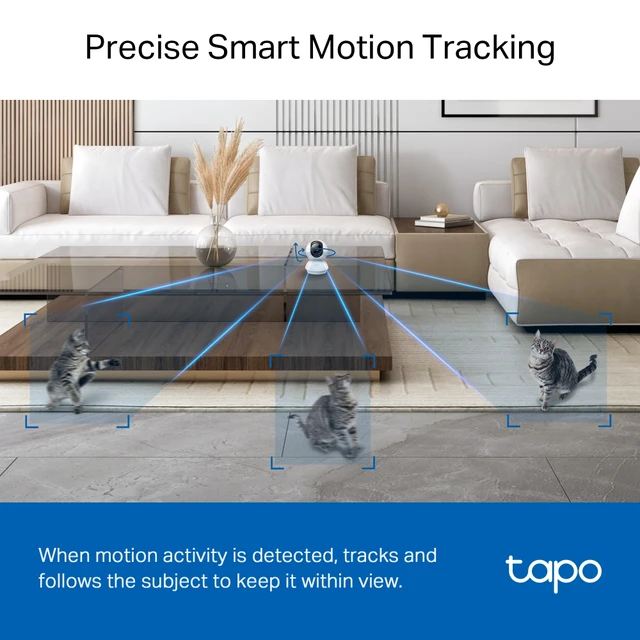 Alt view image 9 of 10 - TP-LINK Tapo C230 2880 x 1620 MAX Resolution Wireless Pan/Tilt AI Home Security Wi-Fi Camera