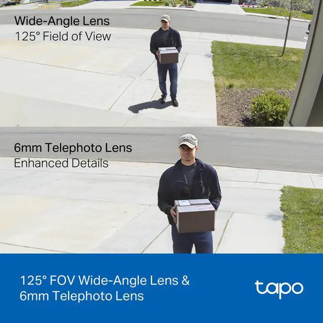 Alt view image 5 of 13 - TP-LINK Tapo C246D 2304 x 1296 MAX Resolution Wireless Indoor/Outdoor Dual Lens Pan/Tilt Security Camera