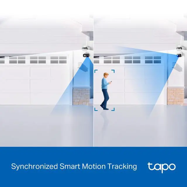 Alt view image 6 of 13 - TP-LINK Tapo C246D 2304 x 1296 MAX Resolution Wireless Indoor/Outdoor Dual Lens Pan/Tilt Security Camera