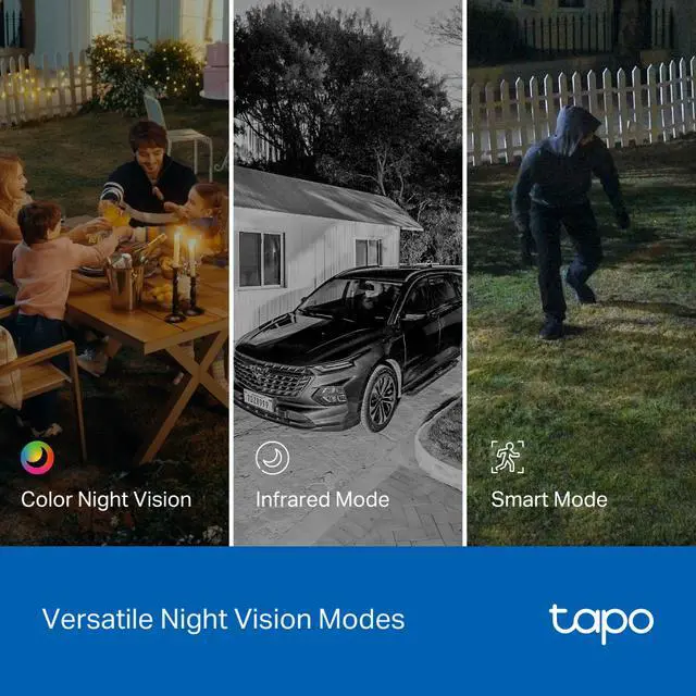 Alt view image 9 of 13 - TP-LINK Tapo C246D 2304 x 1296 MAX Resolution Wireless Indoor/Outdoor Dual Lens Pan/Tilt Security Camera