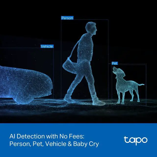 Alt view image 11 of 13 - TP-LINK Tapo C246D 2304 x 1296 MAX Resolution Wireless Indoor/Outdoor Dual Lens Pan/Tilt Security Camera