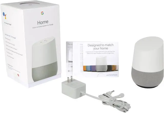 Alt view image 4 of 4 - Google Home - Smart Speaker with Google Assistant - White/Slate (GA3A00485A03)