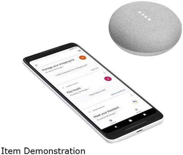 Alt view image 4 of 4 - Google Home Mini (Chalk) - Smart Small Speaker
