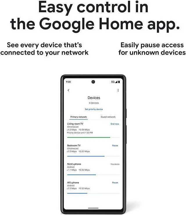 Alt view image 5 of 7 - Google Nest GA03690-CA WiFi Pro - Wi-Fi 6E - Reliable Home Wi-Fi System with Fast Speed and Whole Home Coverage - Mesh Wi-Fi Router - 3 Pack - Snow