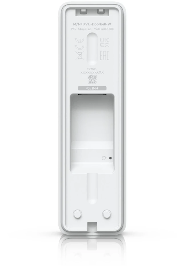 Alt view image 7 of 8 - Ubiquiti UniFi Protect Doorbell Lite, 5MP PoE Video Doorbell Camera, Two-Way Audio, IR Night Vision, IPX5, White (UVC-DOORBELL-LITE-W)