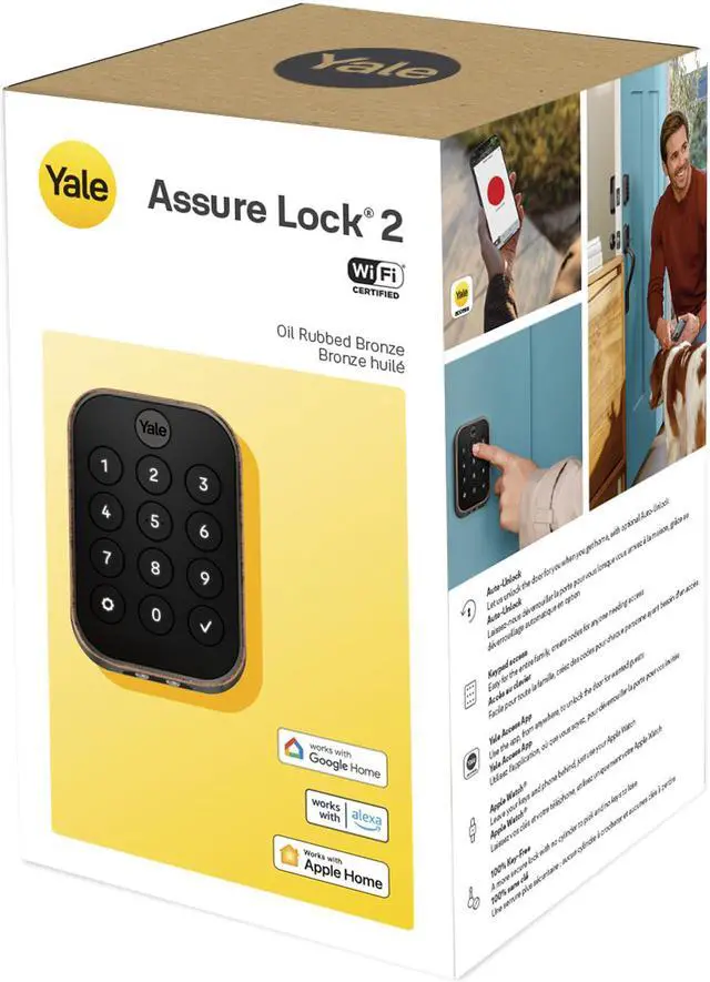 Alt view image 7 of 7 - Yale Assure Lock 2 Key-Free Keypad with Wi-Fi in Oil Rubbed Bronze