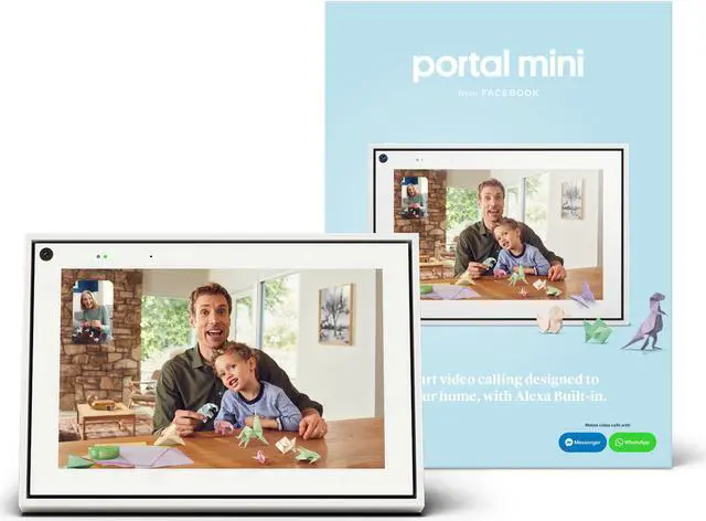 Alt view image 3 of 7 - Facebook Portal Mini Smart Video Calling 8" Touch Screen Display with Alexa White