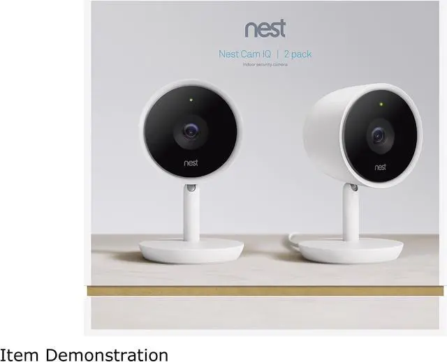 Alt view image 6 of 6 - Nest Cam IQ Indoor - Full HD Wired Smart Home Security Camera (2-Pack)