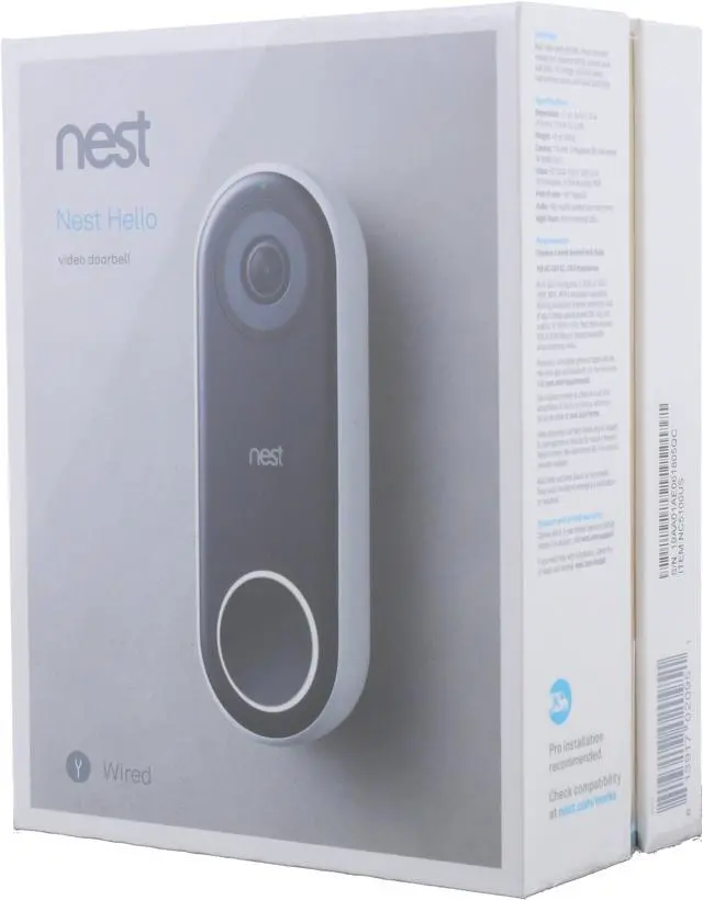 Alt view image 5 of 8 - Nest Hello Doorbell, Full HD with 3MP (2K) color sensor, 8x digital zoom Smart Wired Doorbell