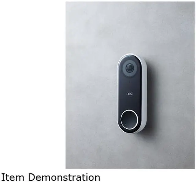 Alt view image 5 of 5 - Google Nest Hello Wi-Fi Video Doorbell - Black/White (NC5100EF)