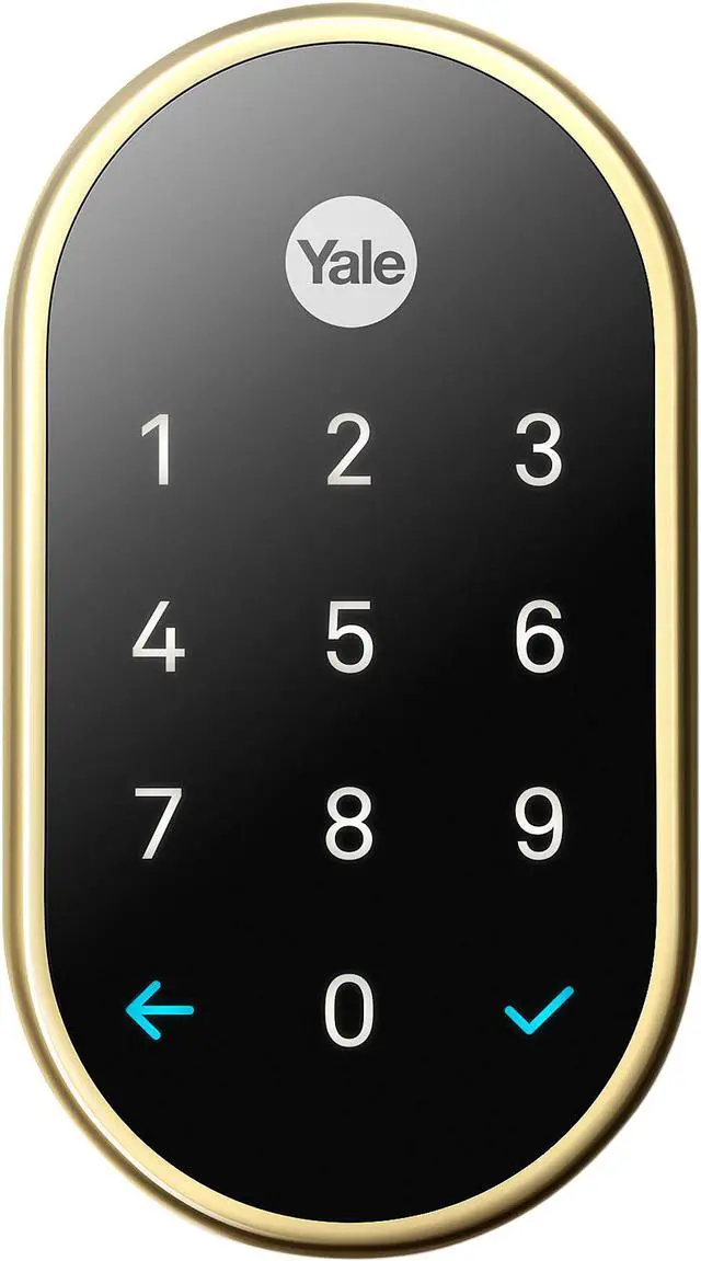 Main image of Nest x Yale lock (Polished Brass) with Nest Connect