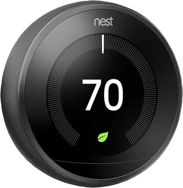 Alt view image 2 of 4 - Google Nest Learning Thermostat - 3rd Generation - Black