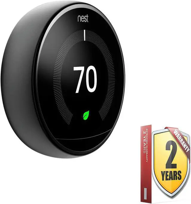 Alt view image 4 of 4 - Nest T3018US Learning Thermostat - 3rd Generation - Mirror Black