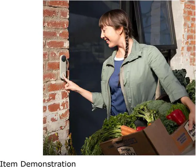 Alt view image 7 of 9 - Nest Doorbell with battery, Linen