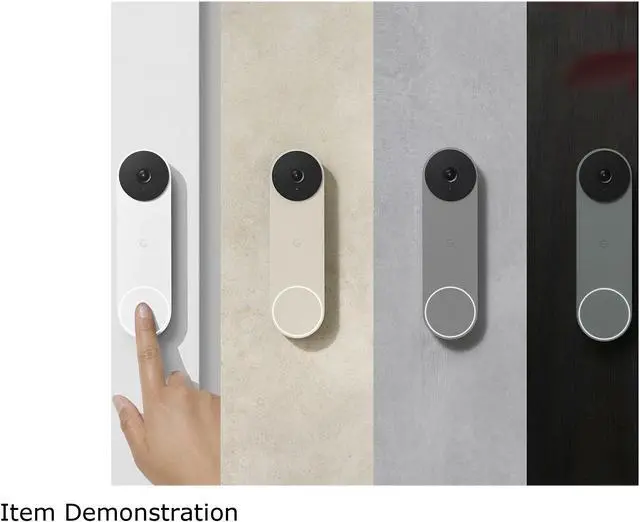 Alt view image 8 of 9 - Nest Doorbell with battery, Linen