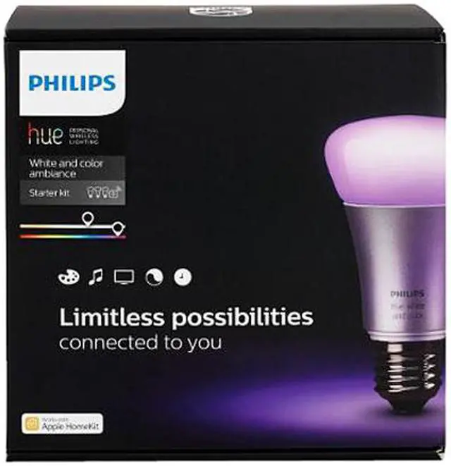 Alt view image 3 of 3 - Philips Hue White and Color Ambiance A19 Bulb Starter Kit 2nd Generation (456194)