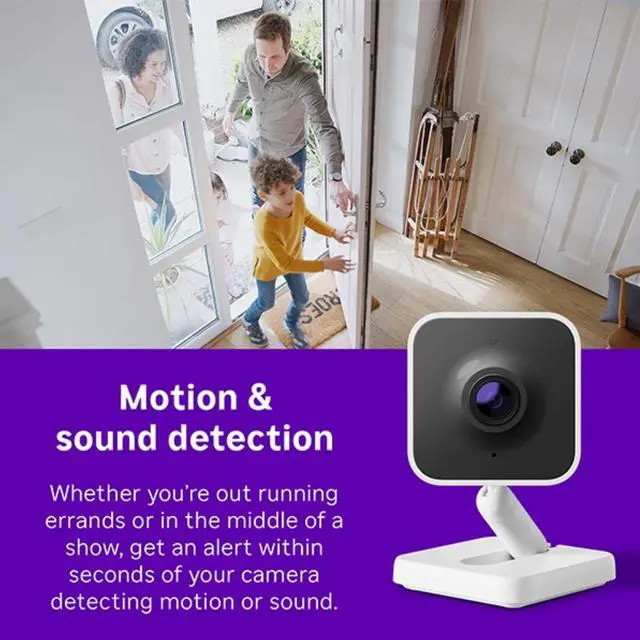 Alt view image 2 of 4 - Roku Indoor Camera, 1080p HD video & color night vision, Wired Camera, White, 2-Pack