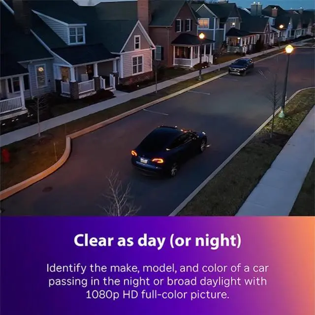 Alt view image 2 of 2 - Roku Outdoor Wired Camera, 1080p HD video & color night vision, White