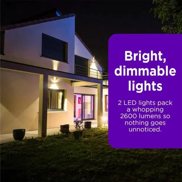 Alt view image 4 of 4 - Roku Floodlight Wired Camera, 1080p HD video & color night vision, Outdoor Surveillance Camera, White