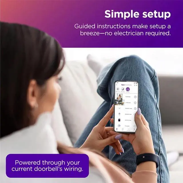 Alt view image 3 of 3 - Roku Video Doorbell & Chime, Wired Smart Doorbell