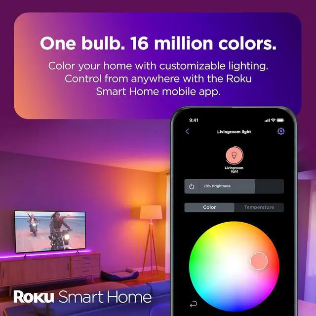 Alt view image 2 of 3 - Roku Smart Bulb SE, A19 Color, 2-Pack