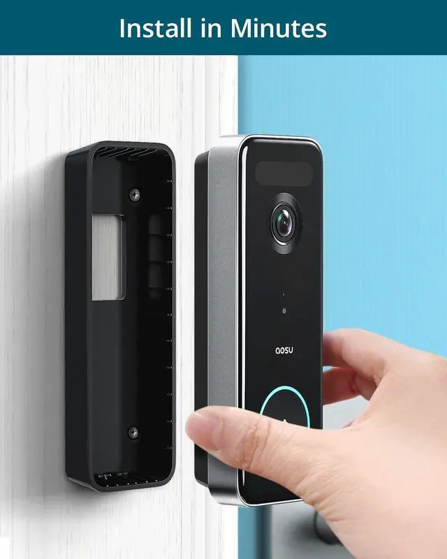 Alt view image 6 of 6 - Aosu Video Doorbell Ultra (V8S), 5MP Ultra HD, 2.4 GHz WiFi, 180-Day Battery, AI Detection, IP66, 166° View, Battery/Wired Mode, Works with Alexa & Google Assistant, No Monthly Fees