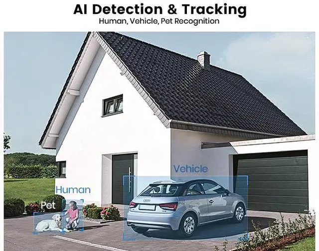 Alt view image 4 of 7 - Aosu Floodlight Cam Pro (L5P), Wired Outdoor Security Camera, 3K UHD Security Camera Outdoor, 360° Coverage Surveillance, 24/7 Recording, Motion Detection, 2600-Lumen Motion-Activated Floodlight