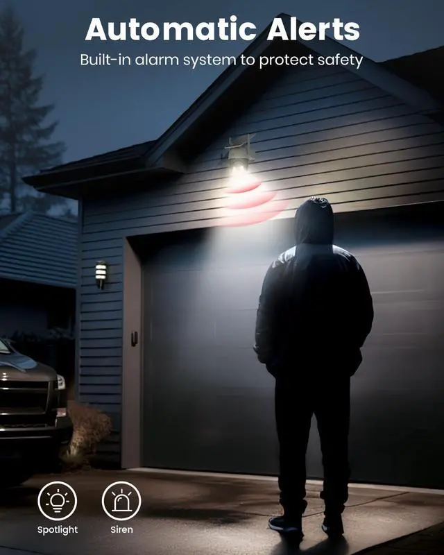 Alt view image 7 of 9 - Aosu SolarCam D1 Classic (C9C), Solar Wireless Outdoor Security Camera, 2K HD, 360° Panoramic PTZ, Wireless 2.4 GHz, Auto Tracking, Full Color Night Vision, No Monthly Fees
