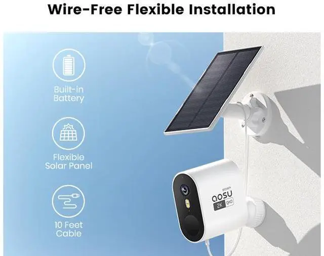 Alt view image 3 of 7 - AOSU C7P-4H 4K Ultra HD Security Camera, Pan/Tilt/Zoom, Night Vision, Cloud Storage, 32GB local storage, Cover Every Corner, Smart Alerts, Quicker action.