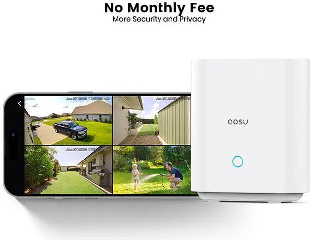 Alt view image 6 of 7 - AOSU C7P-4H 4K Ultra HD Security Camera, Pan/Tilt/Zoom, Night Vision, Cloud Storage, 32GB local storage, Cover Every Corner, Smart Alerts, Quicker action.